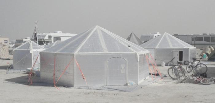 Hexayurt at BurningMan 2010, appropedia.org